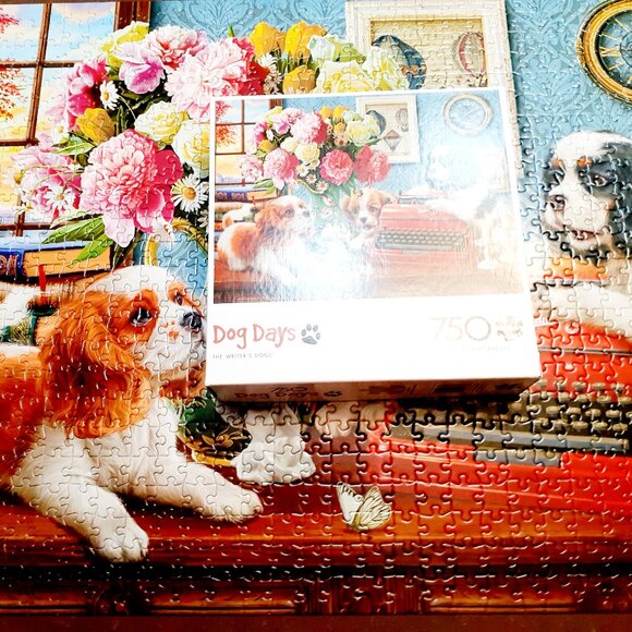 Buffalo Jigsaw Puzzle 750 Pieces The Writer's Dogs Complete - Picture 1 of 8
